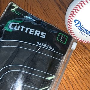 🆕⚾️BASEBALL Batting Gloves CUTTERS Solid Black⭐️